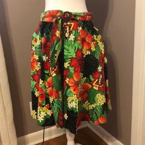 Voodoo Vixen Hawaiian Print Skirt